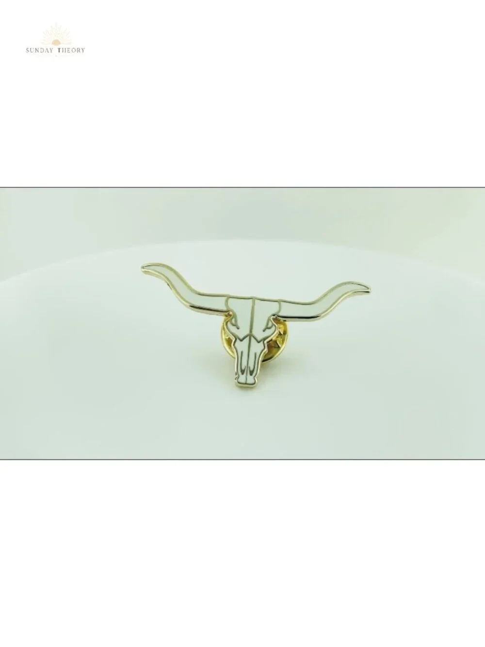 Antique Gold Plated Horseshoe Lapel Pin Western Cowboy Hat Boot Cow Skull